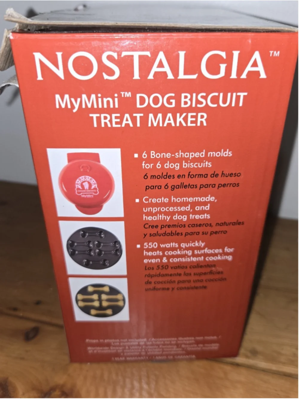 Nostalgia MyMini Dog Biscuit Treat Maker Red - Tested Never Used Box Wear